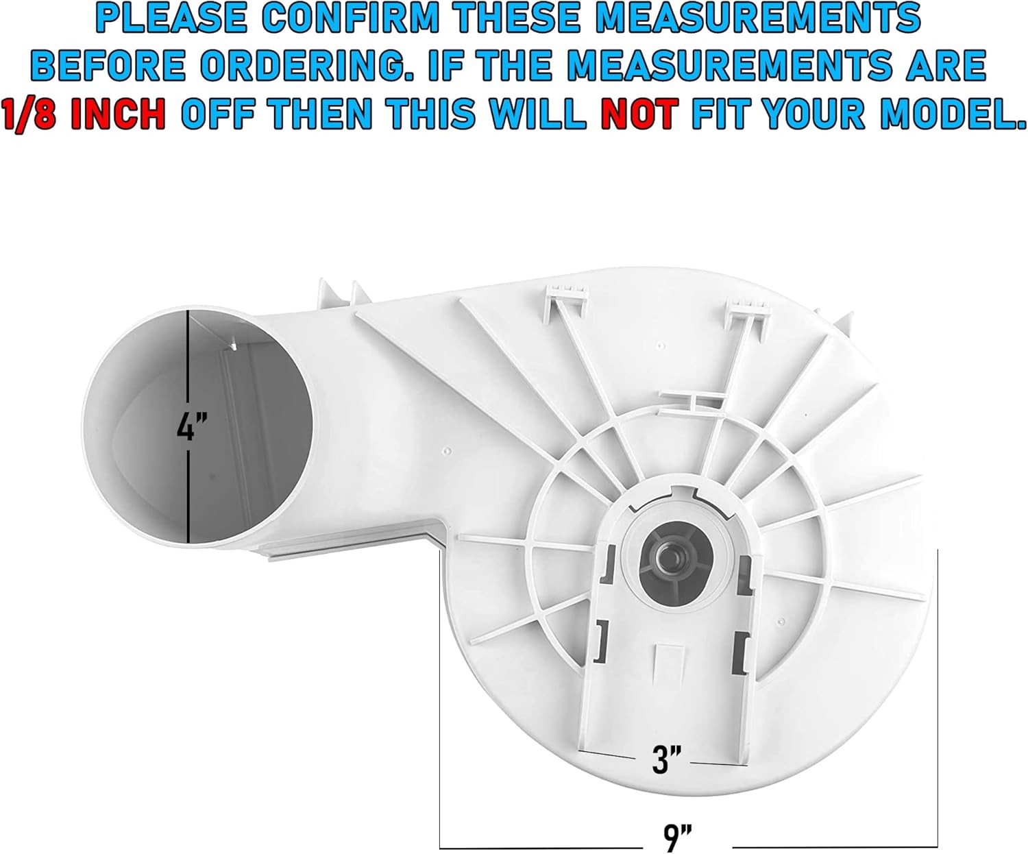 Blower Wheel & Housing Assy For Frigidaire FRG5714KW0 GLER341AS2 FRQE7000LW0 gallery