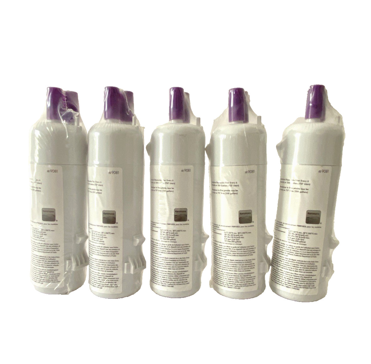 5 Pack Kenmore 9081 46-9081 Refrigerator Water Filter Replacement Sealed gallery