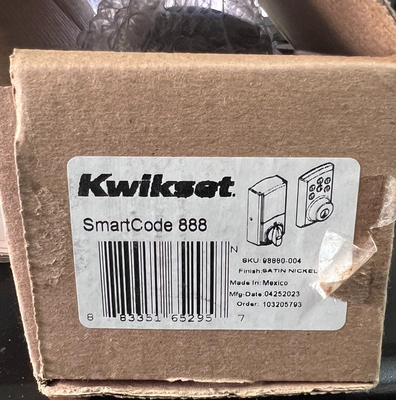 Kwikset SmartCode 888 Deadbolt Smart Lock Satin Nickel 98880-004 2957 gallery
