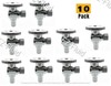 EZ-Fluid 10 PCS 1/2 Inch Pex Crimp X 3/8 Inch OD Brass 1/4 Turn Angle Stop Valve gallery