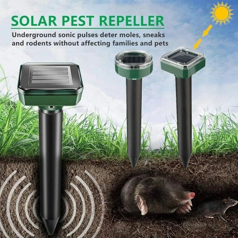 Mole Repellent Solar Powered 8 Pack Sonic Mole Deterrent Spikes for Lawn Garden gallery