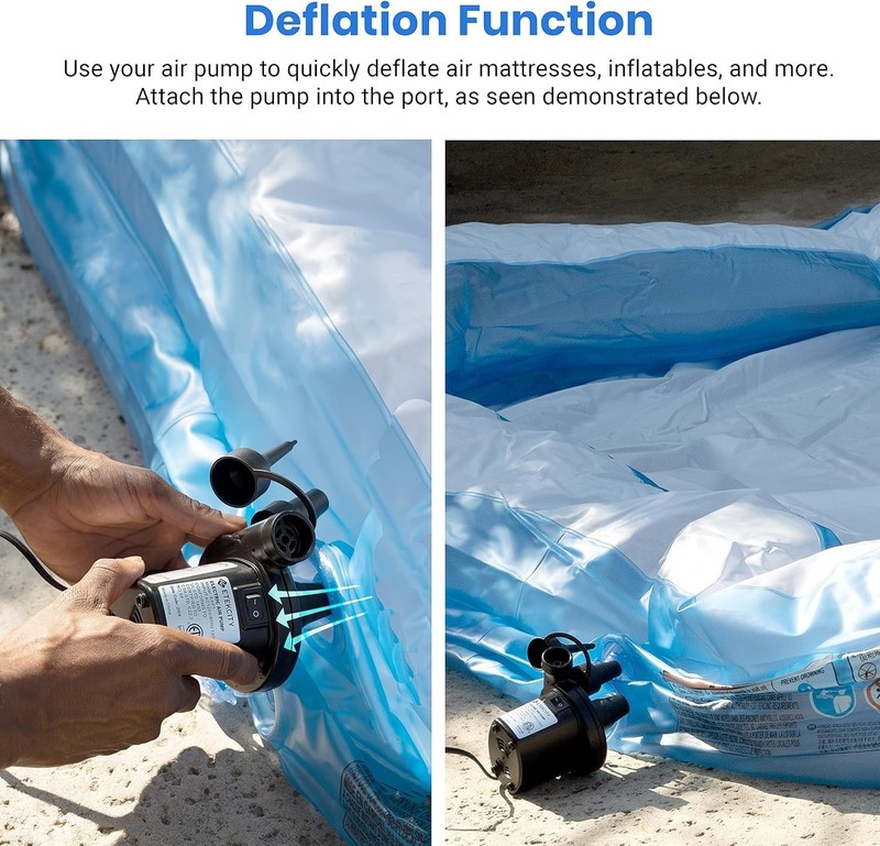 Air Pump for Inflatables, Portable Electric Air Mattress Pump, Quick-Fill Per... gallery