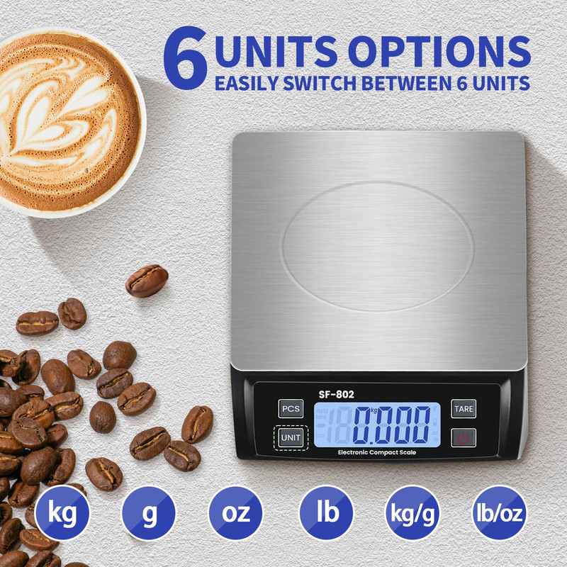 Large Digital Kitchen Scale 30Kg/66Lb Food Scale for Baking Cooking Stainless Br gallery