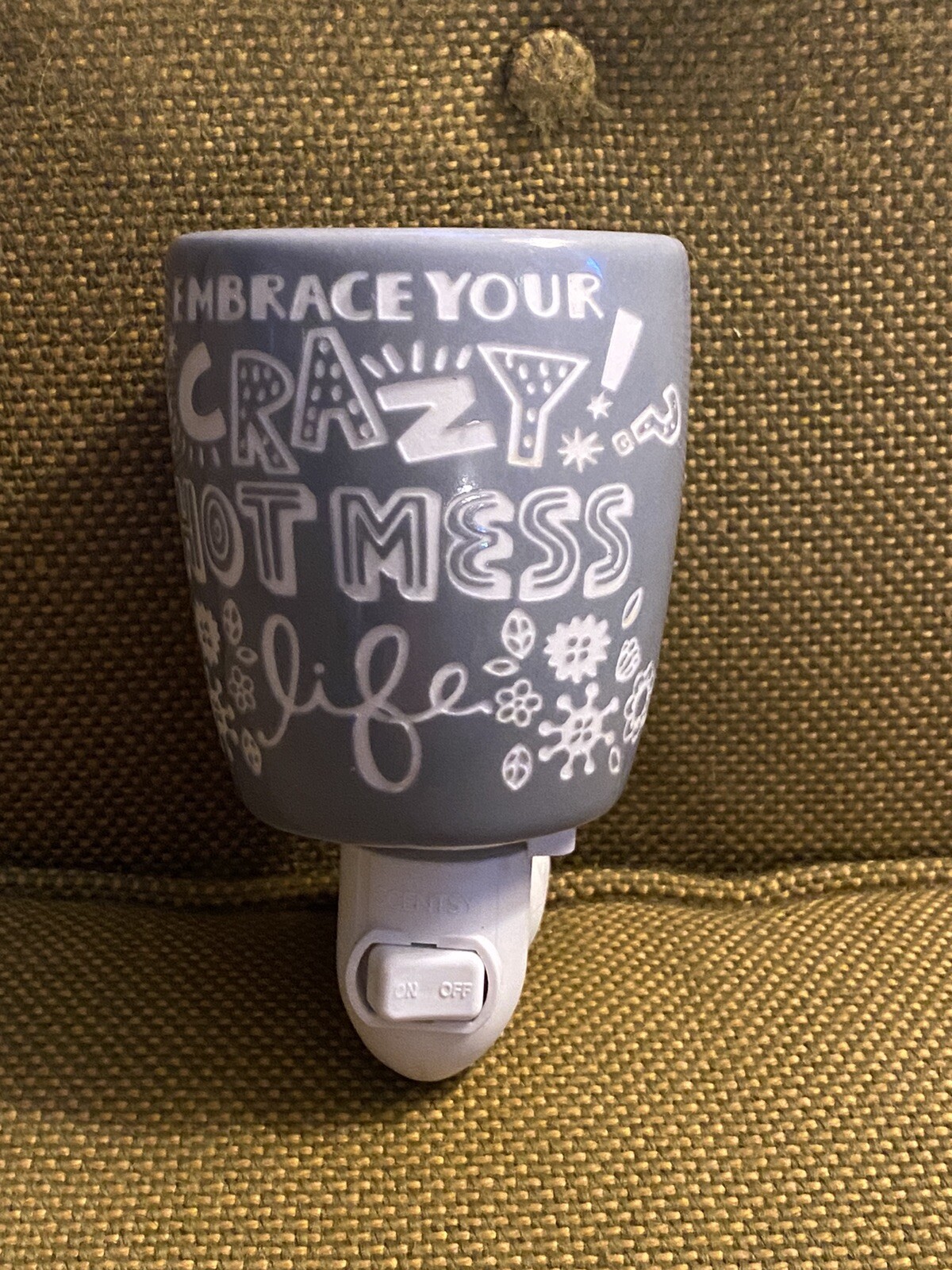 SCENTSY WALL PLUG-IN WARMER EMBRACE YOUR CRAZY HOT MESS LIFE Preowned Tested gallery