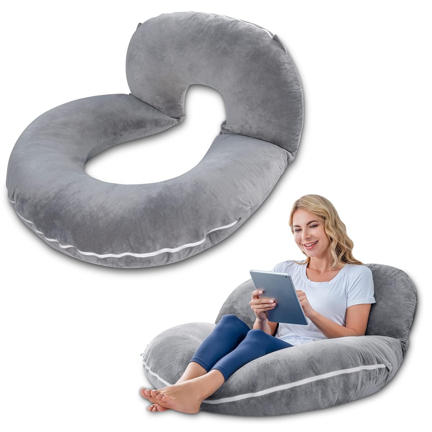Reading Pillow, Back Pillow for Sitting in Bed for Reading, Nurse & Relax, Re... gallery