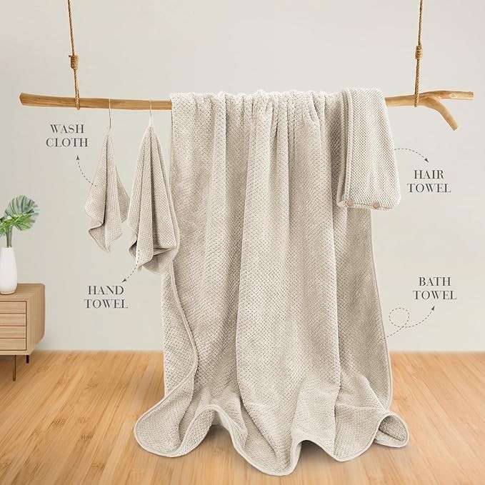 35X70 Inches Extra Large Bath Towels Sets of 4 for Bathroom Super Soft Quick ... gallery