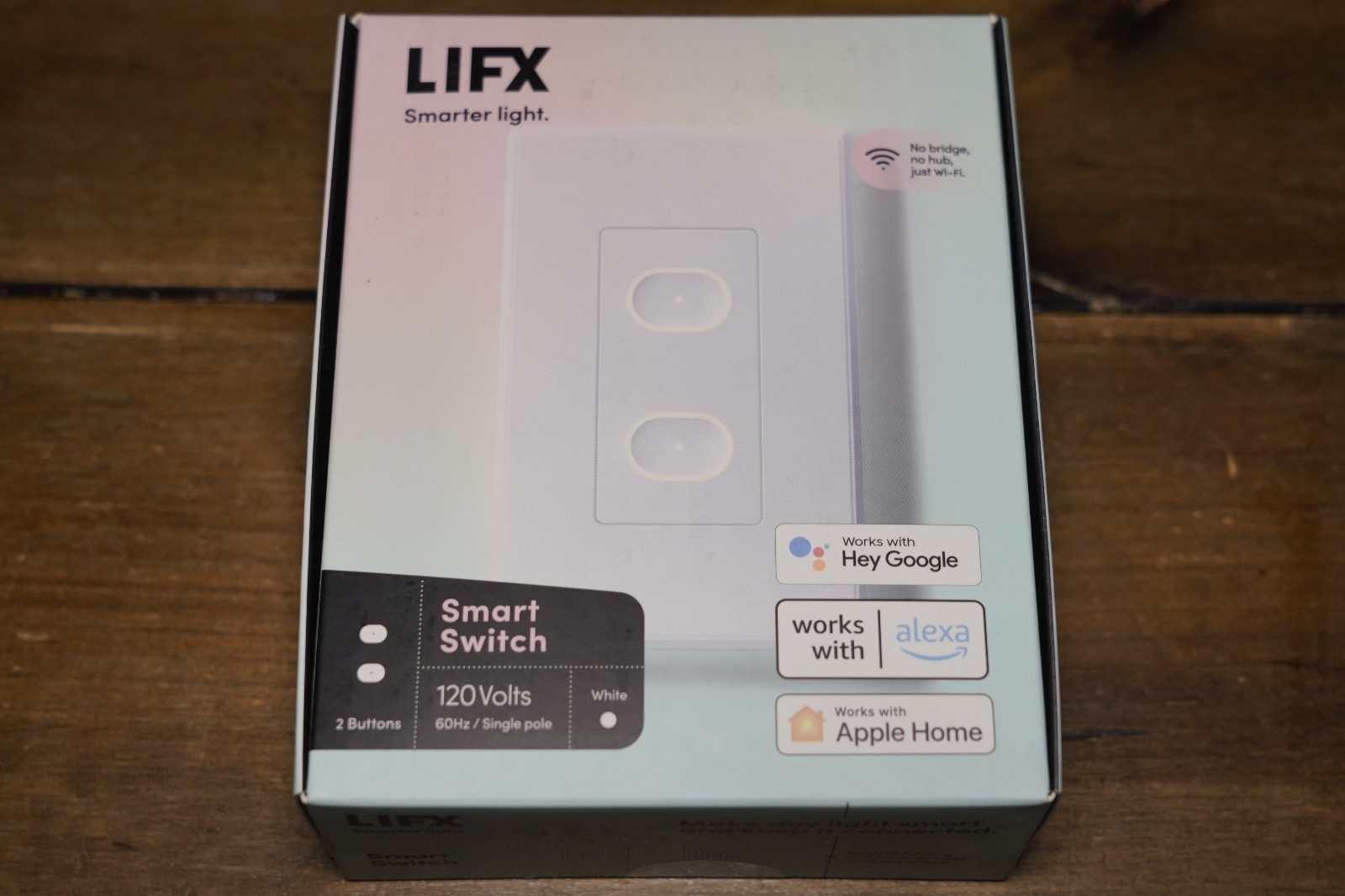 New & Sealed! LIFX Single Pole 2-Button Smart Wi-Fi Touch Light Switch White gallery