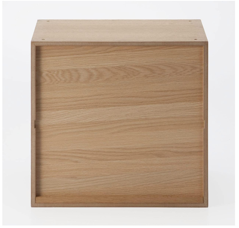 MUJI STACKABLE WOOD CHEST 2 RECTANGULAR DRAWERS OAK 14 x 14 x 11 in gallery