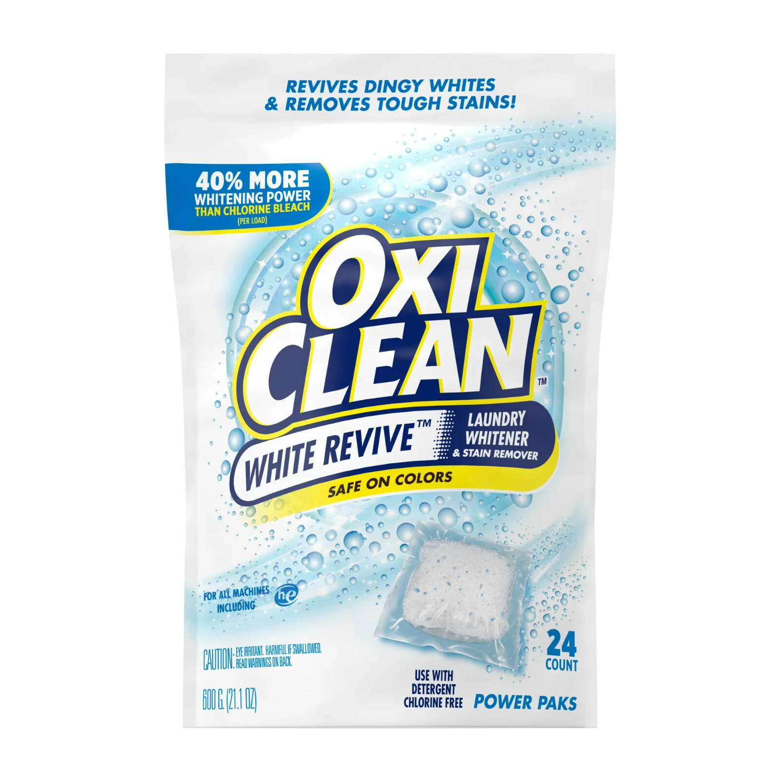 OxiClean White Revive Laundry Whitener & Stain Remover Power Paks, 24 Count gallery