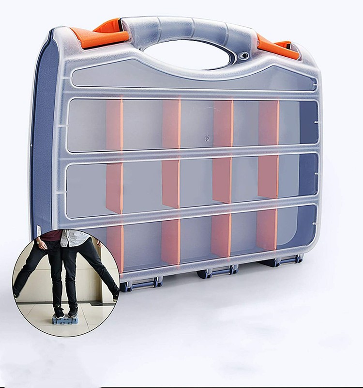 2 Sided Customizable Craft Storage Box Adjustable Dividers Carrying Case 12in gallery