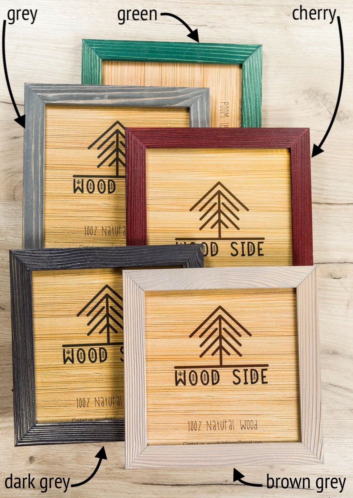 Rustic Wooden Picture Frames - Natural Solid Distressed Wood - Wall/ Tabletop gallery