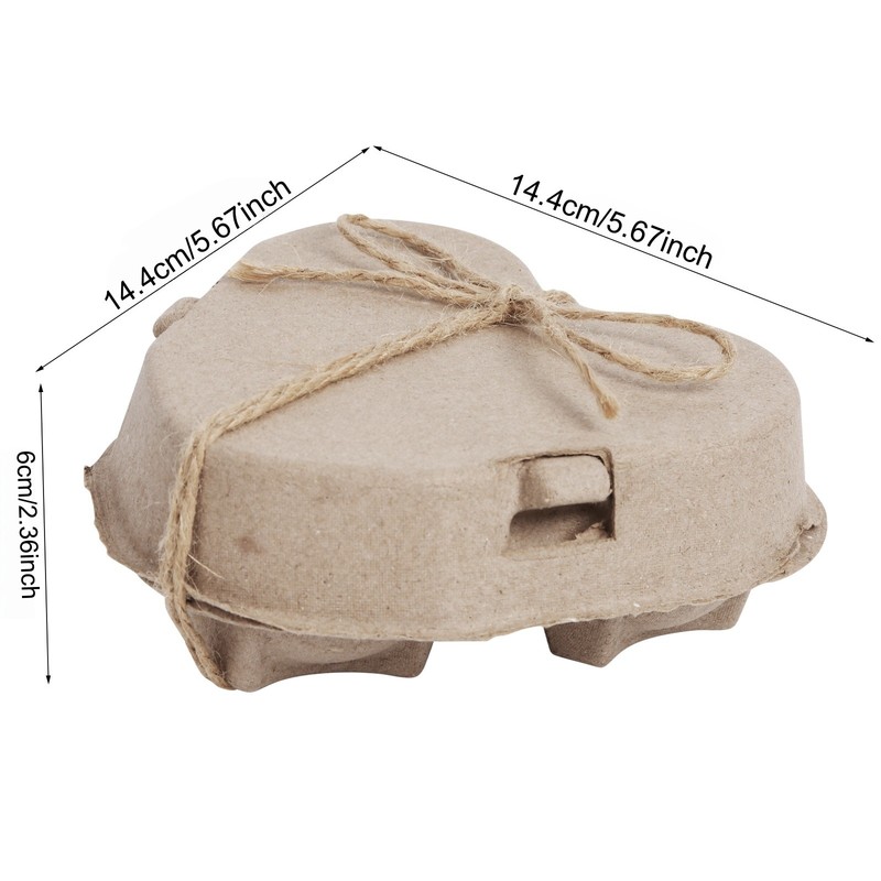 50Pcs Paper Pulp Egg Cartons 3 Count Heart Shaped Paper Pulp Egg Container SALE! gallery