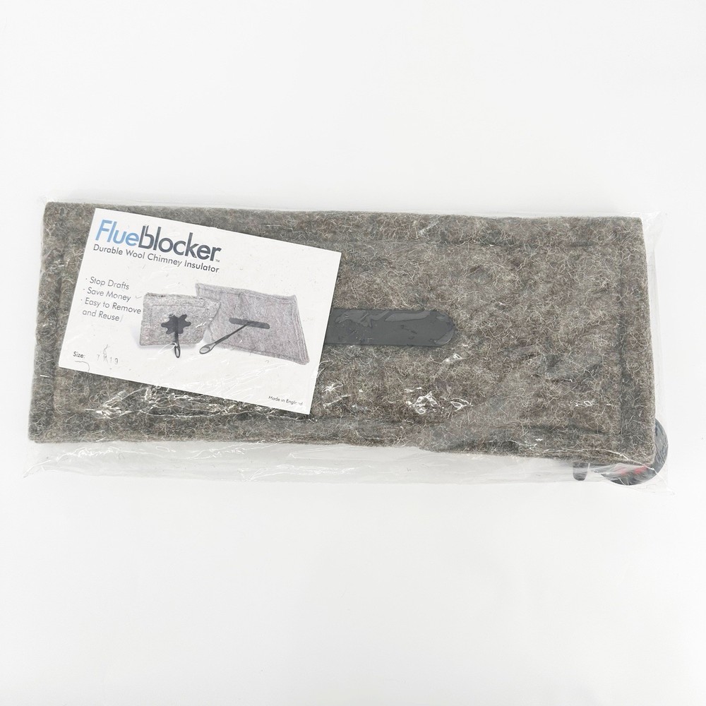 Flueblocker Chimney Flue Fireplace Draft Stopper 7" x 19" Wool Insulator