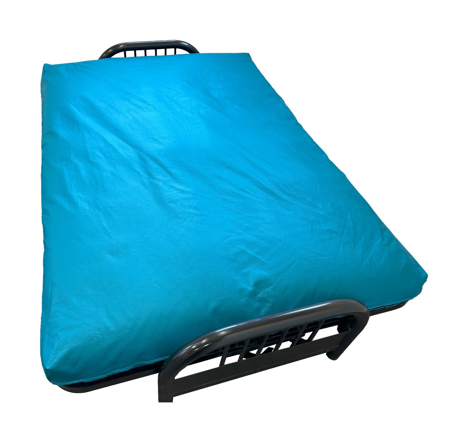 Turquoise Leather Vinyl Full Size Futon Mattress Cover, Slipcover 6 x 54 x 75 gallery