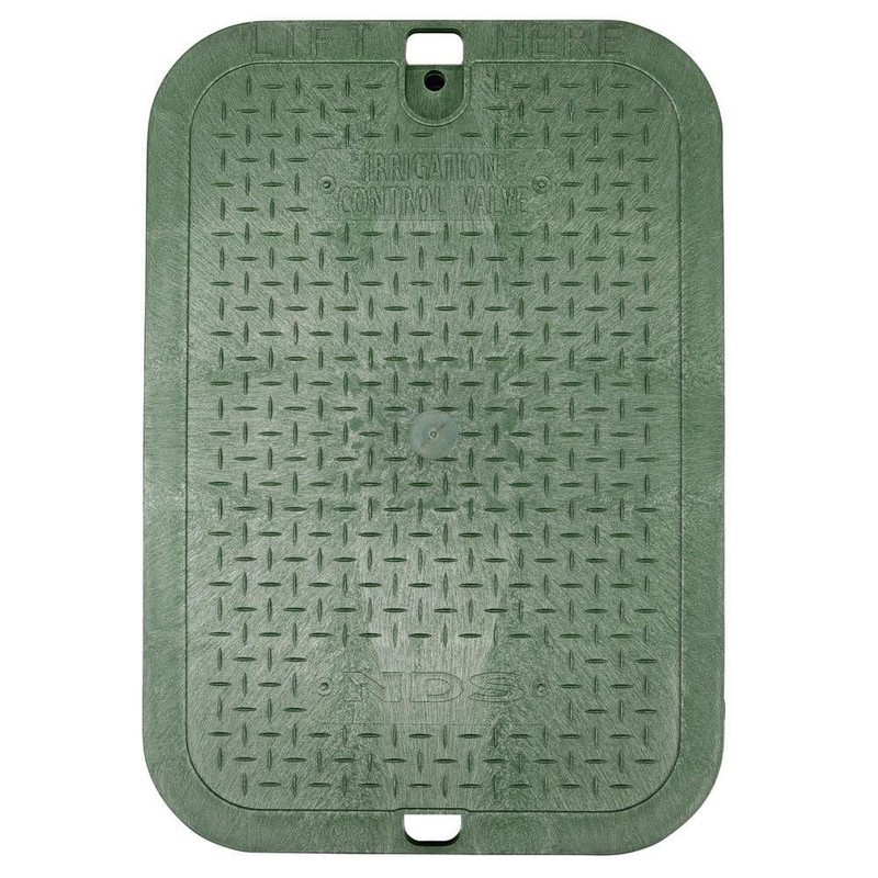 14 in. X 19 in. Rectangular Valve Box and Cover, Black Box, Green ICV Coverr gallery