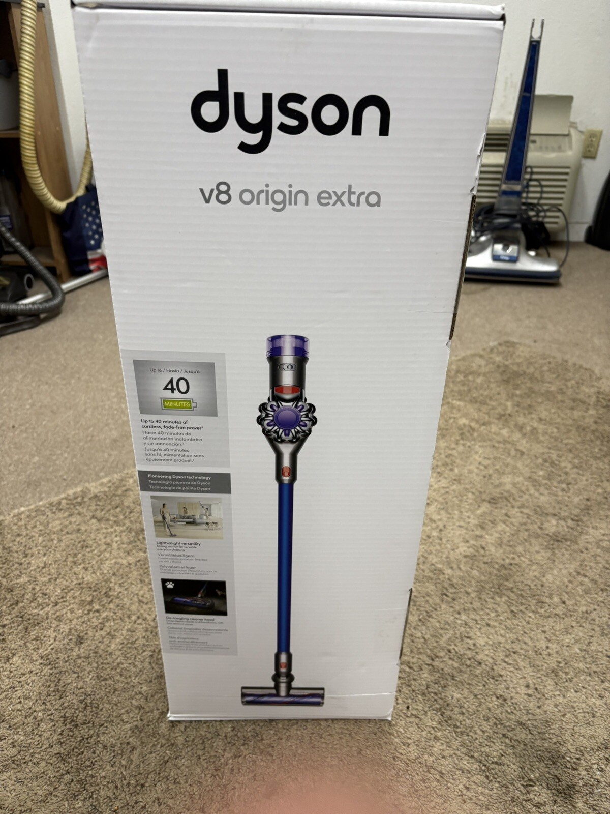 Dyson V8 Origin Extra Stick Vacuum SV25 Gray/Blue BRAND NEW gallery
