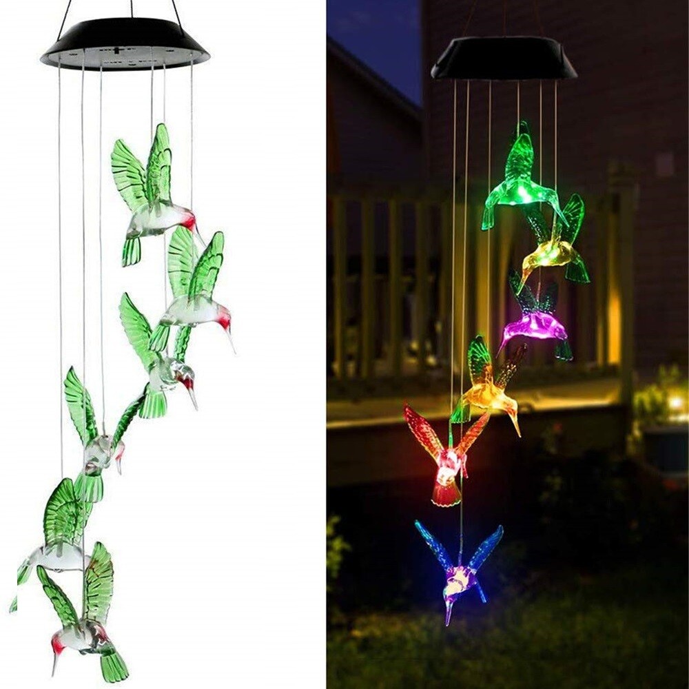 Color-Changing Outdoor LED Solar Powered Wind Chime Light Yard Garden Decor gift gallery
