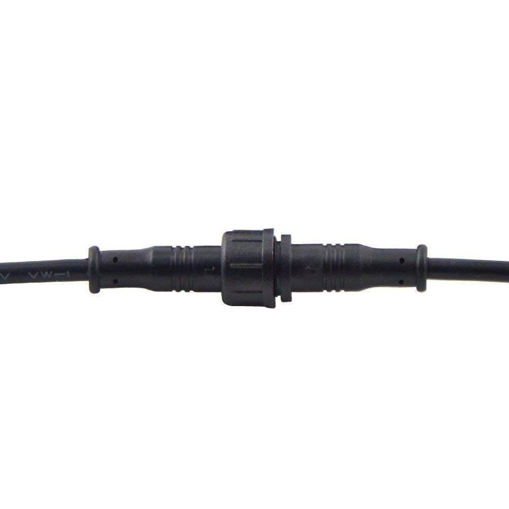 5Pairs 3 Core 3Pin Black Pigtail Plastics Waterproof IP65 LED Connector Male Fem gallery