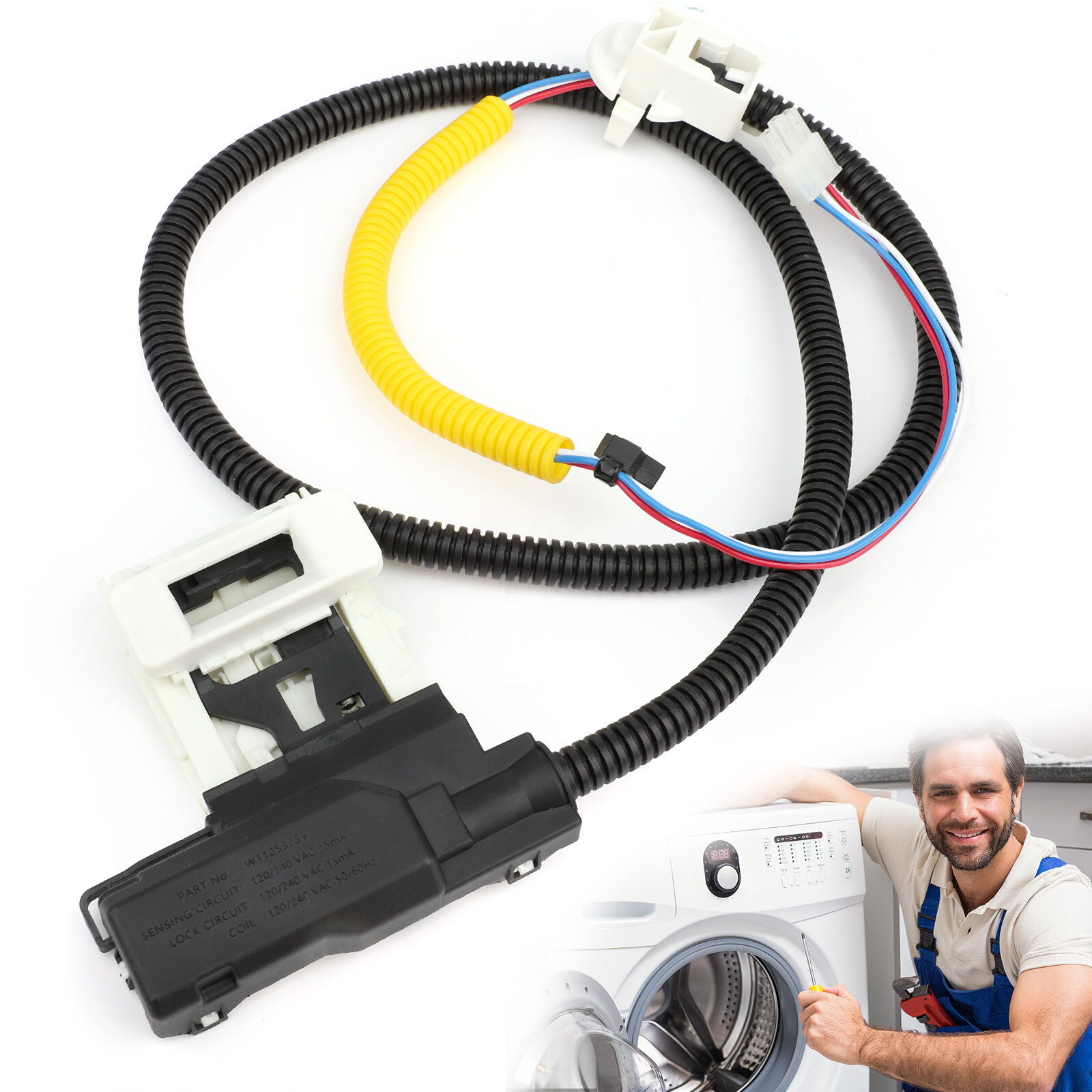 W10682535 Lid Lock Switch Compatible with Whirlpool Maytag Washer W11307244 gallery