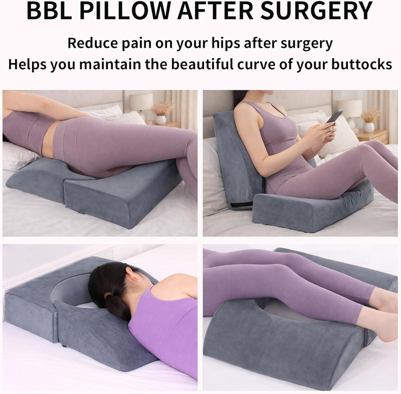 Adjustable BBL Pillow for Sleeping after Surgery, High Density Foam Brazilian Bu gallery