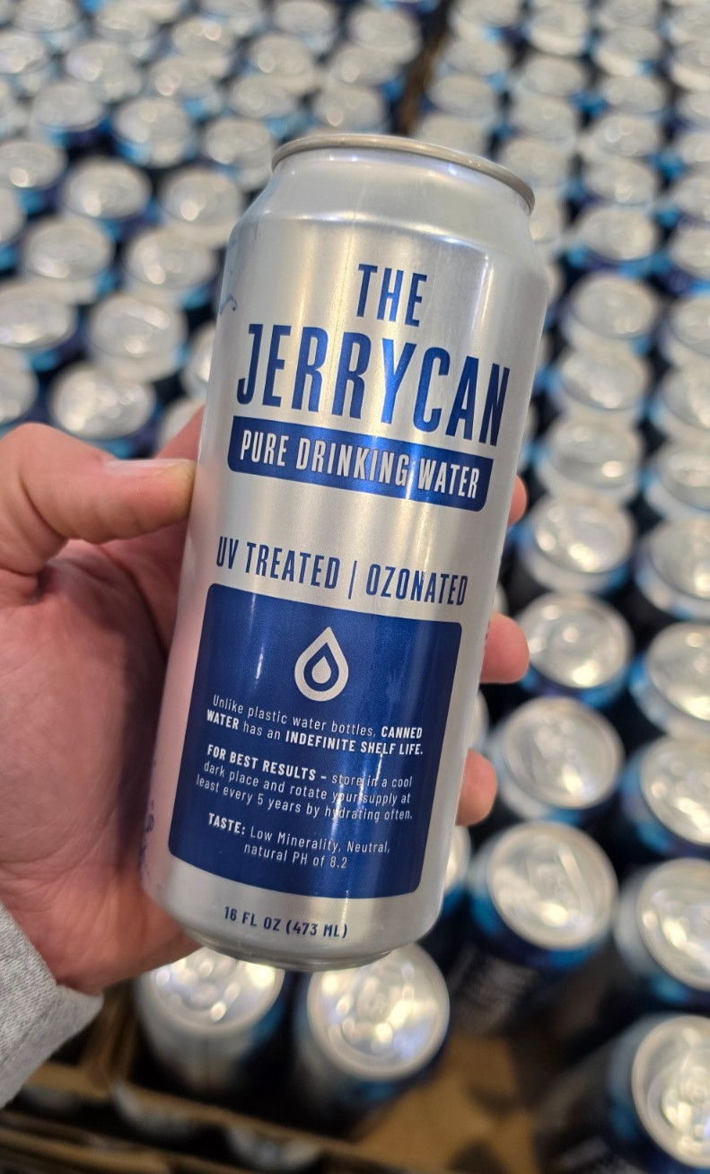 The JerryCan - 16oz Pure Canned Drinking Water - 5 YEAR SHELF LIFE - (12-Pack) gallery