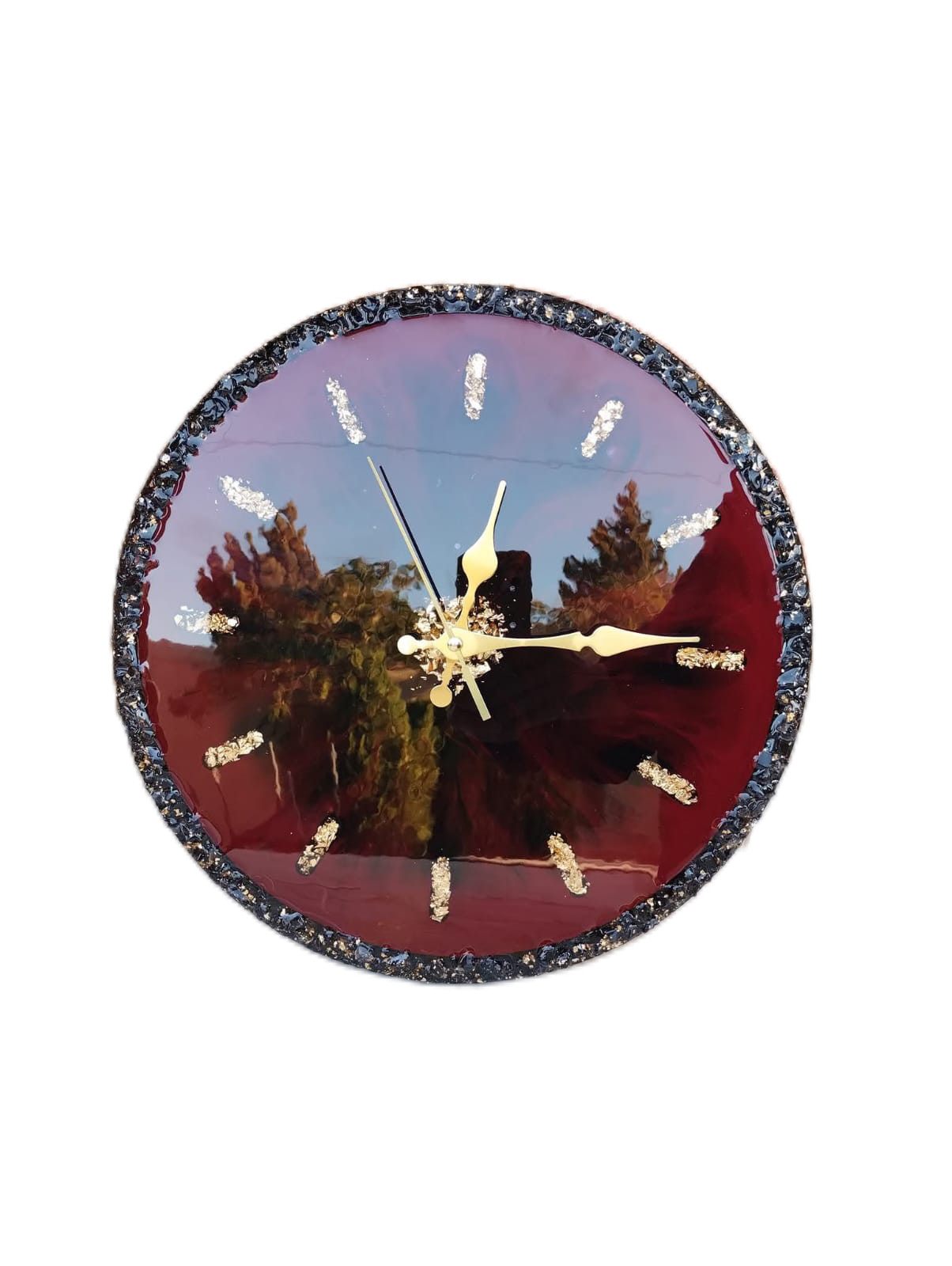 Handmade Resin Geode Wall Clock - Luxury Home Decor - Multi Colors & Styles gallery