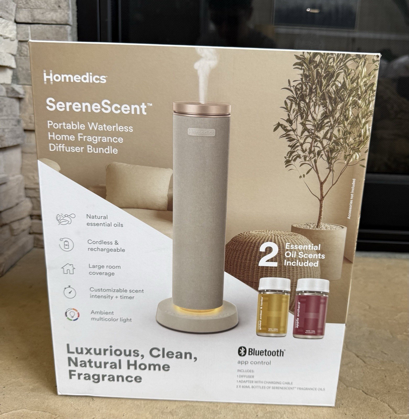 Homedics SereneScent Portable Waterless Home Fragrance Diffuser Bundle gallery