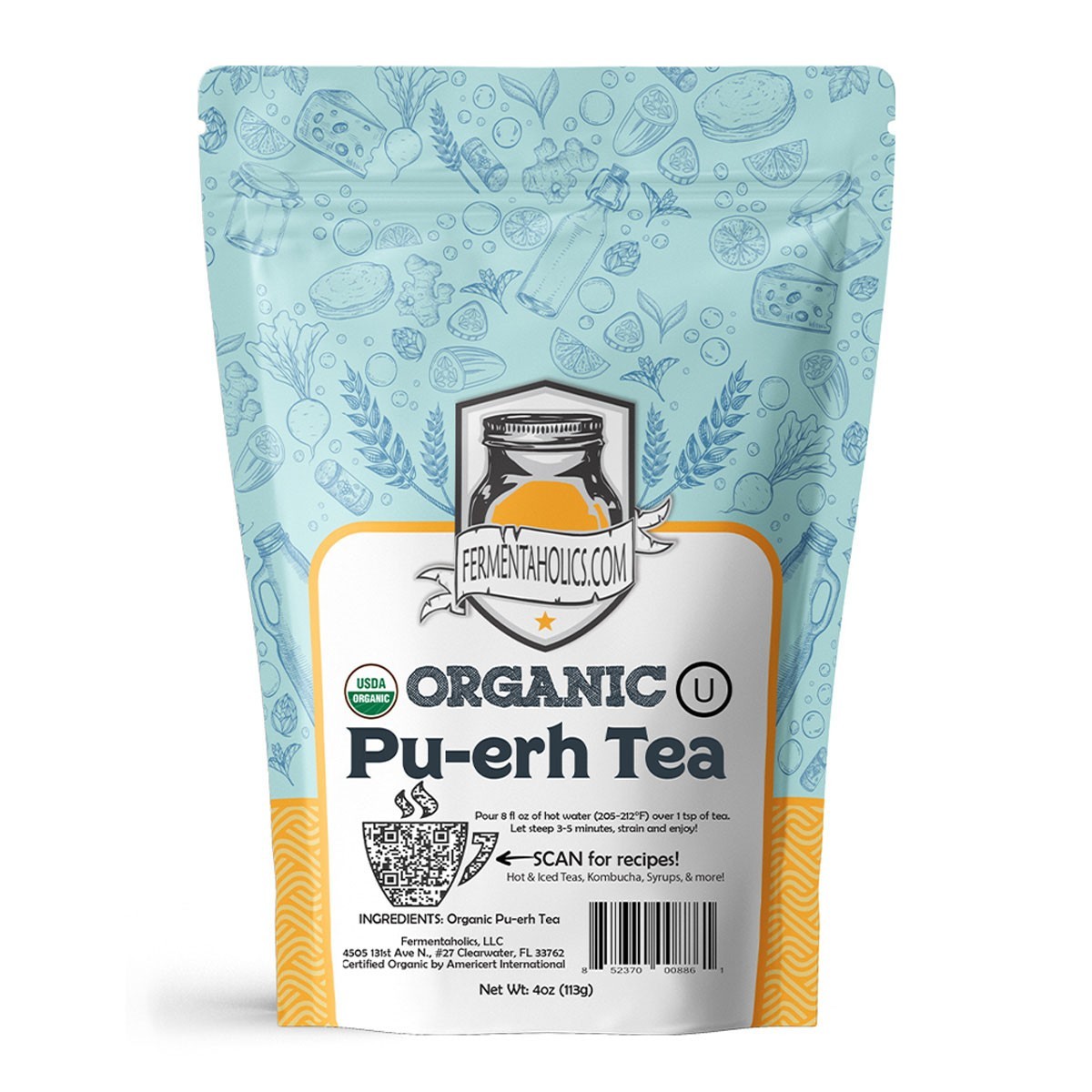 Fermentaholics USDA Certified Organic Loose-Leaf Pu-Erh Tea - 4 oz gallery