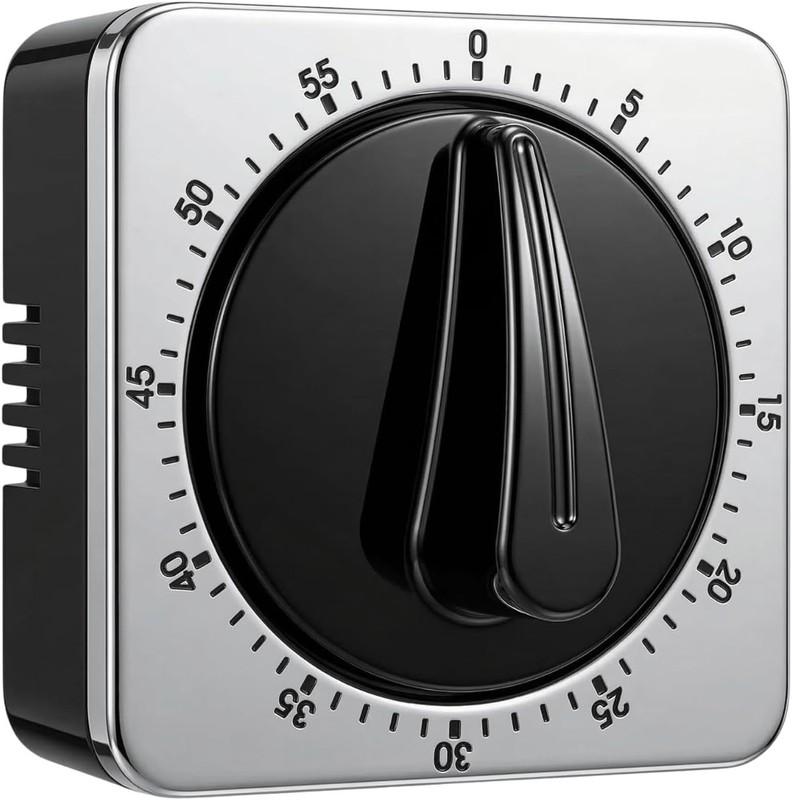 Mechanical Kitchen Timer Magnetic with Loud Alarm, 60-Minute Manual Wind Up A... gallery