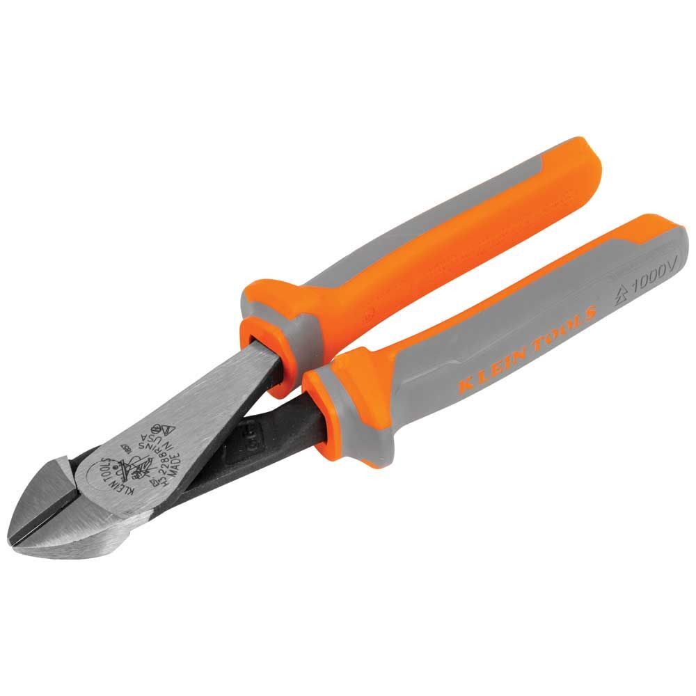 Klein Tools 2288RINS Diagonal Cutting Pliers, Insulated, High Leverage, 8-Inch gallery