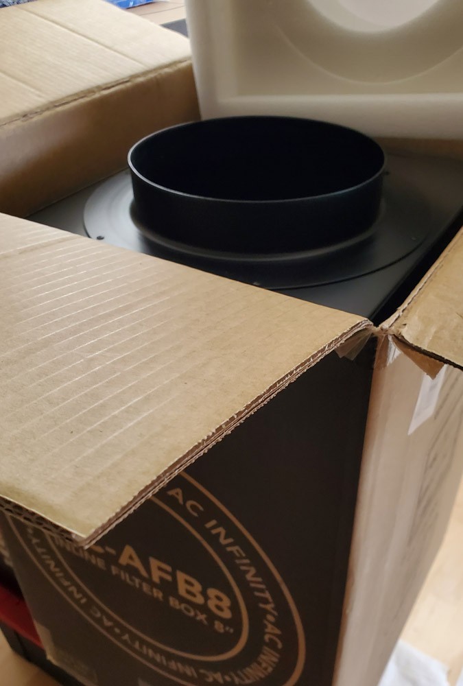AC Infinity 8" Inline Filter Box + Filtrete Merv 13 filter