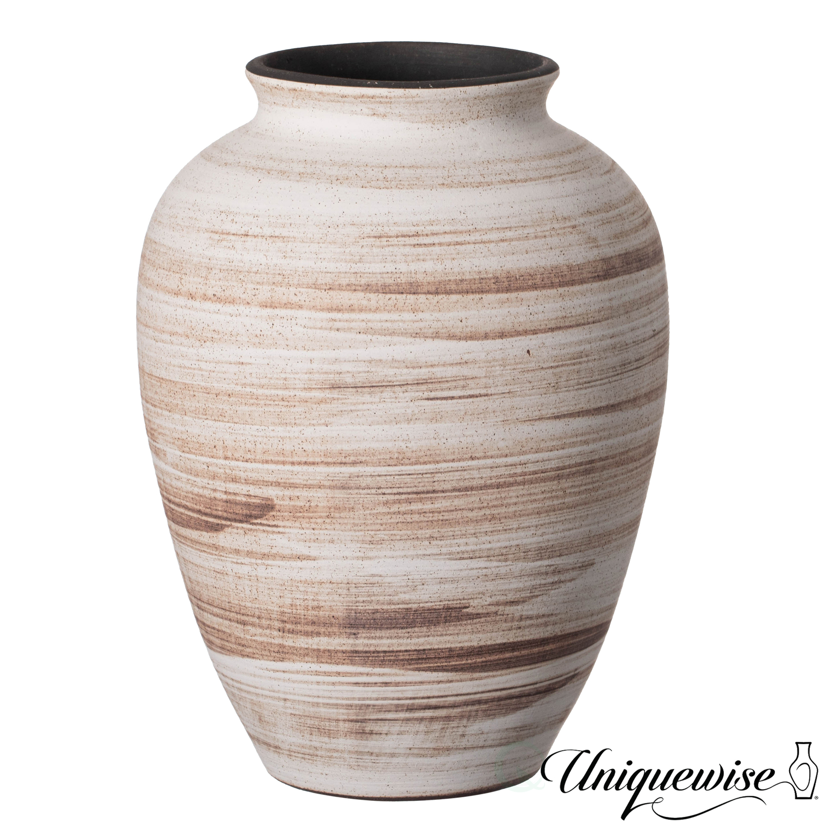 Uniquewise 8" Ceramic Rustic Vintage Decorative Vase Natural Pottery Jar gallery