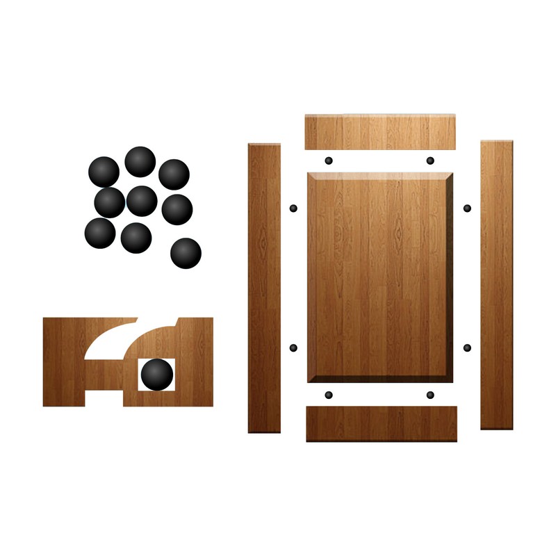 1000 Pack Space Balls Raised Panel Cabinet Door Spacers For 1/4" Groove - 260P gallery