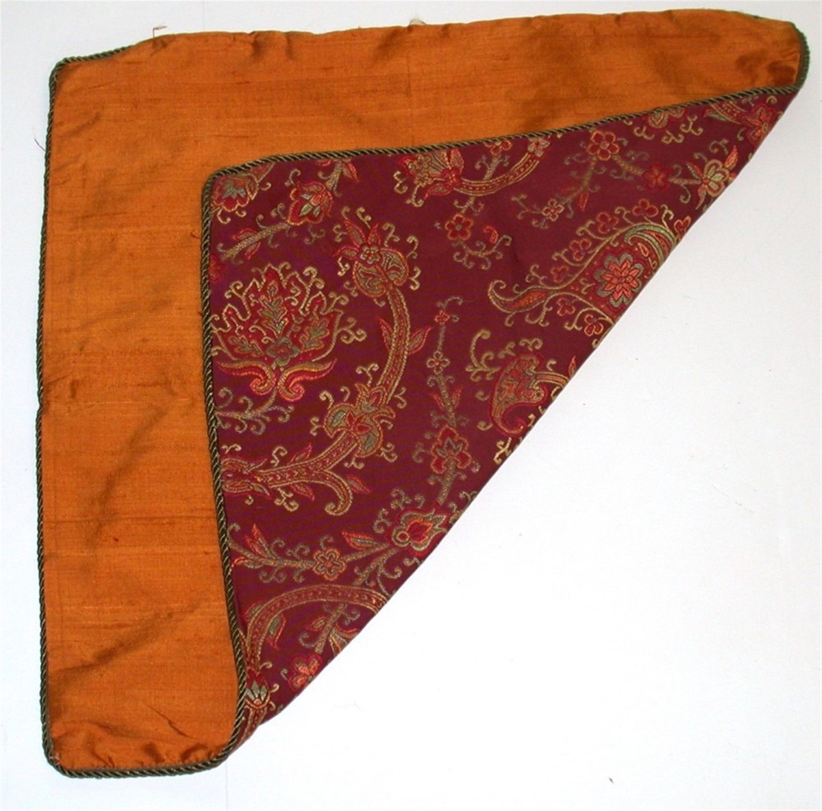 Jacquard Embroidered Silk Blend Zippered Pillow Cover ~ ~ 16 x 17 **NEW** gallery
