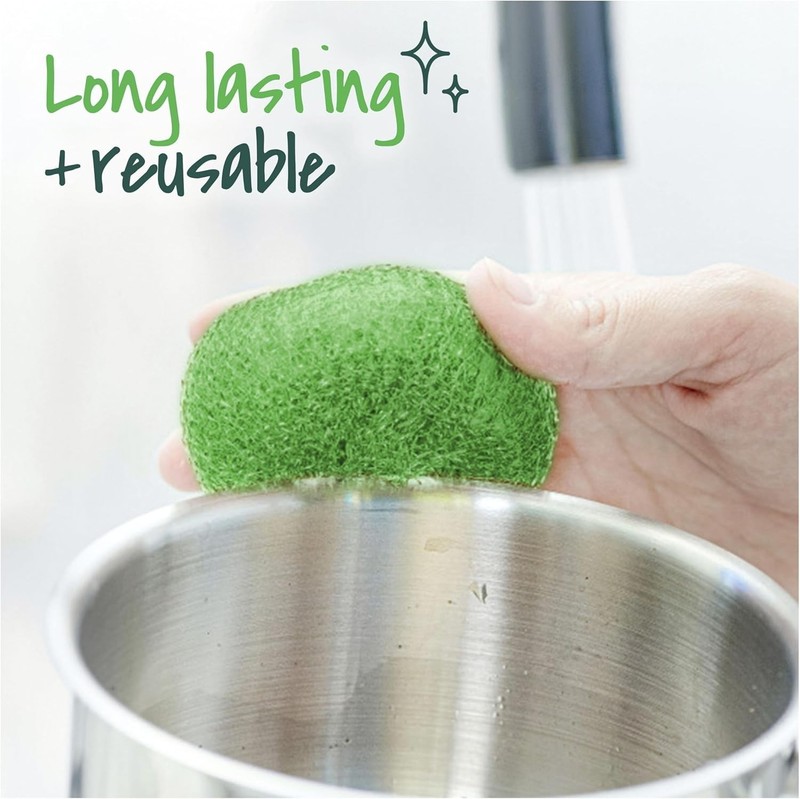 Scotch-Brite Non-Scratch Plastic Scrubbing Pads, Cleans Dishes 3 Scrubbing Pads. gallery
