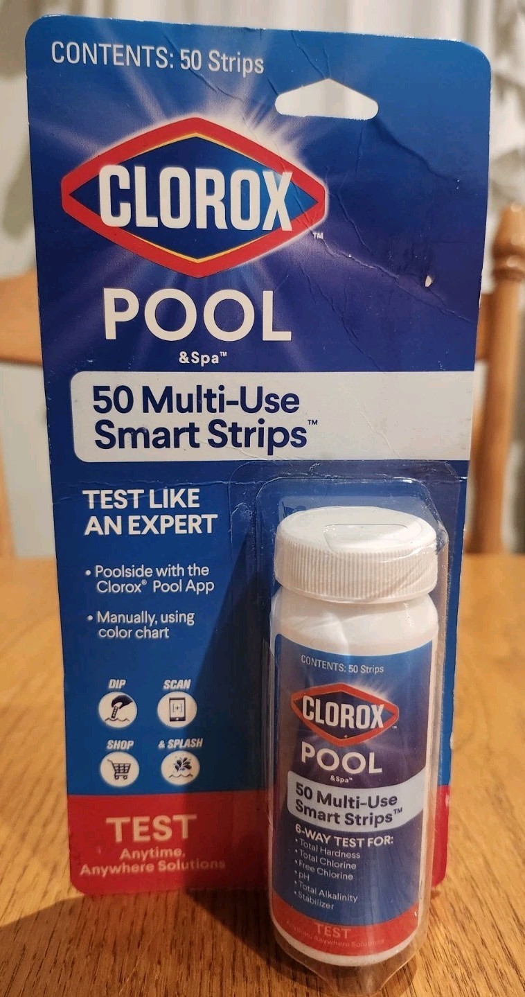 Lot of 2 Clorox Pool & Spa 50 Multi-Use Smart Strips (Total 100 Strips) Expired gallery