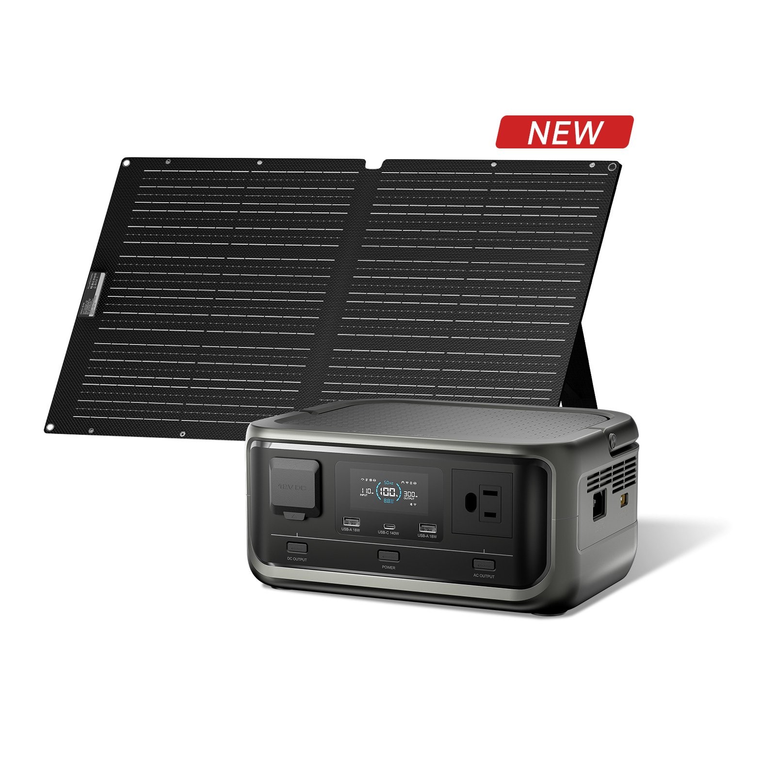 ALLPOWERS 300W 256Wh Solar Generator Power Station AC DC Solar Panel Optional gallery
