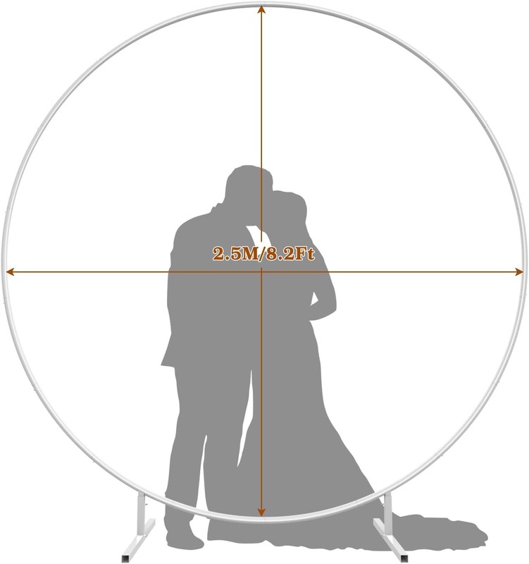 8.2FT Round Backdrop Stand Circle Balloon Arch Frame Stand Wedding Party Decor gallery