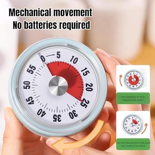 Kitchen Timer,Visual Timer,100% Mechanical Desk Timer,No Batteries gallery