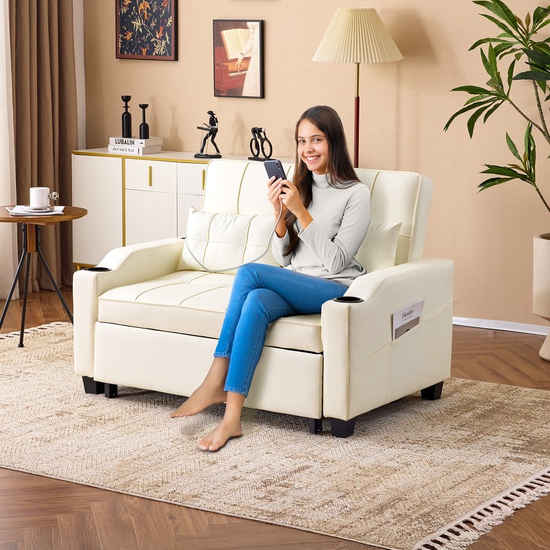 Sleeper Chair Bed Pull Out Chair Beds Convertible Chair Bed with USB Charging gallery