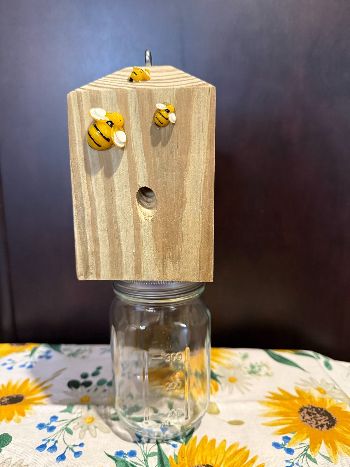 Bobby's Hand Made Carpenter Bee Trap --Treated Lumber Glass Jar included. gallery