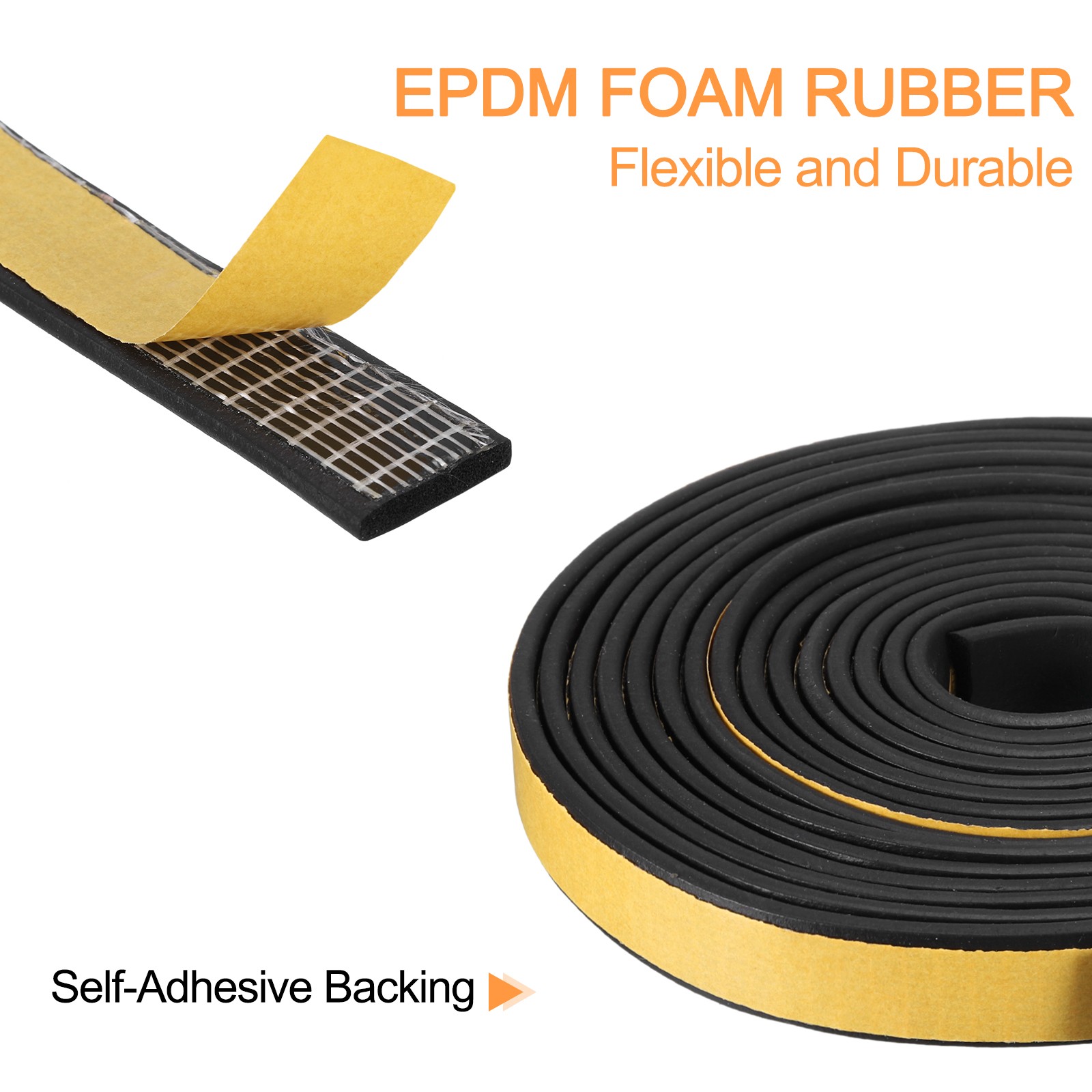 Weather Stripping Adhesive Foam Door Window Seal Strip 5/8" x 1/8" x 26ft gallery
