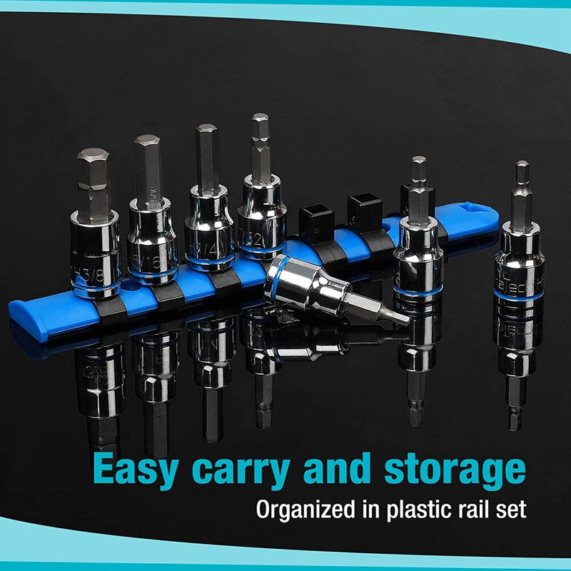 DURATECH Bit Socket 21-PC Set 3/8'' Allen Bit Socket Metric&SAE Hex Bit Sockets gallery