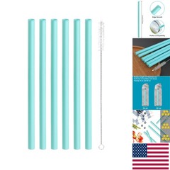 Owala FreeSip Replacement Straws – 6 Pack BPA-Free + Easy Clean Brush Included