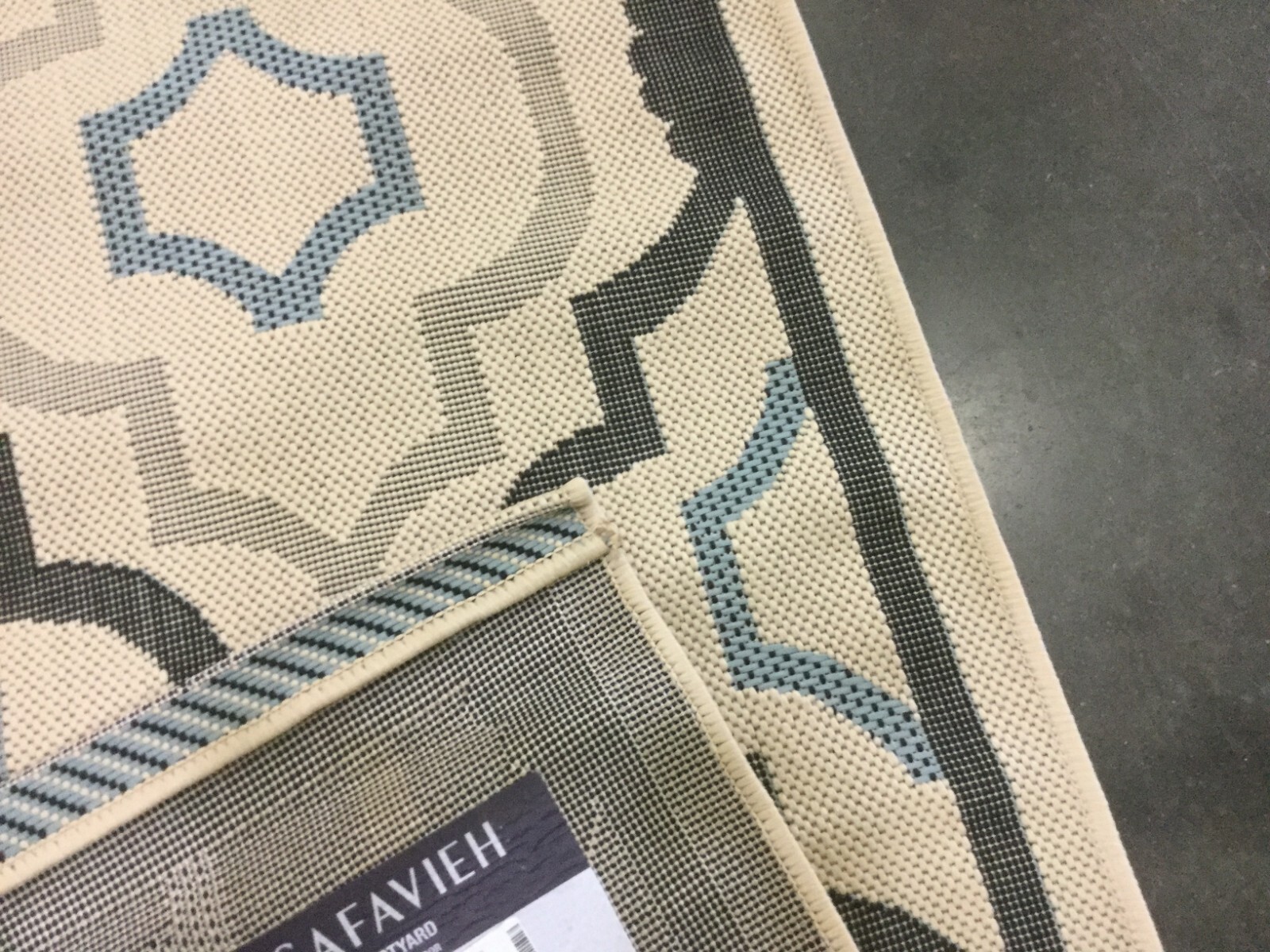 IVORY / BLACK 6'-7" X 9'-6" Damaged Rug Reduced Price 1172658313 CY7938-256A18-6 gallery