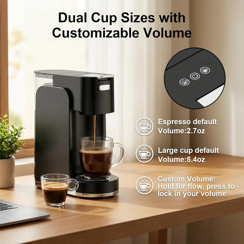 Versatile Single Serve Coffee Maker: Hot/Iced, 20 Bar Espresso, 3 Sec Heat-Up gallery