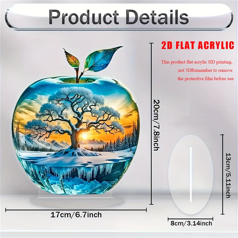 Boho Sunset Apple Tree Acrylic Desktop Decoration 2D Flat Inspiration Theme gallery