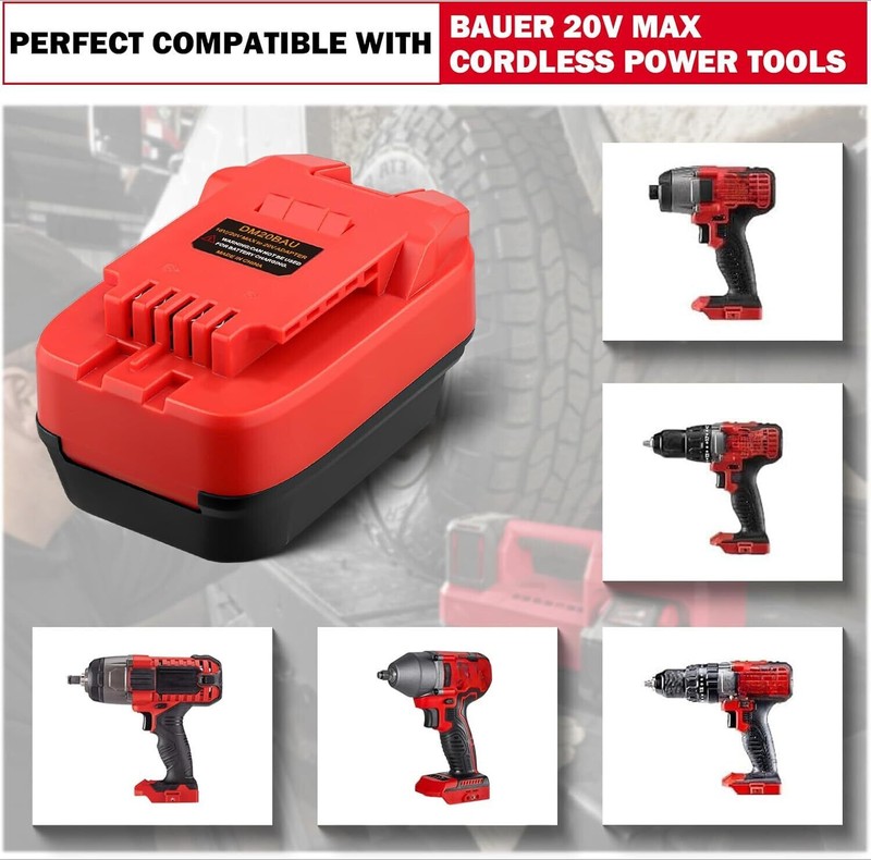 Battery Adapter for DeWalt 20v Battery Converter to for Bauer 20V Tools DM20BAU gallery