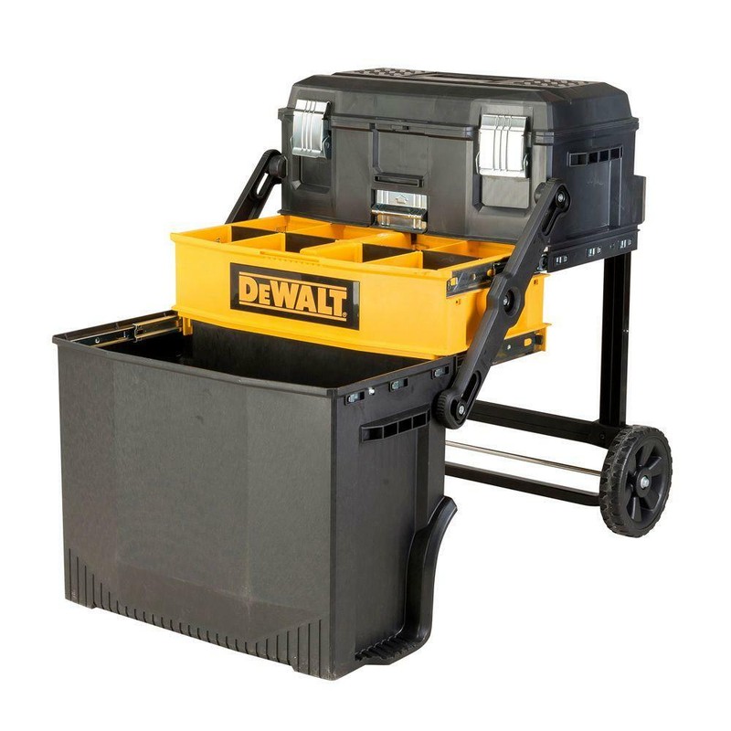 portable storage tool box mobile rolling organizer bin tray dewalt dwst20880 gallery