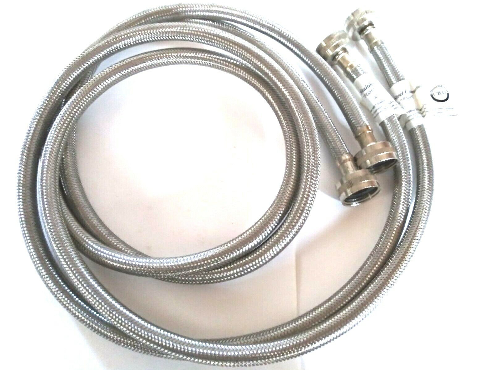2 CBM 60" Braided Stainless Steel Water Supply Line - Washing Machine Hose - NEW gallery